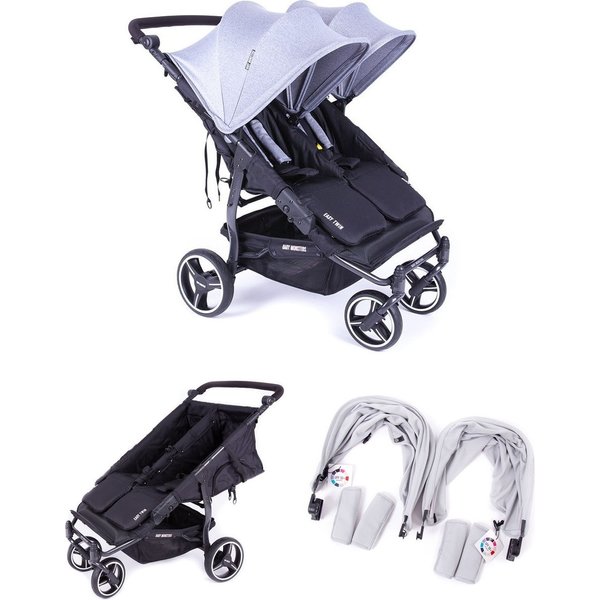 Wózek bliźniaczy Easy Twin 3.0S + Zestaw Kolorystyczny Baby Monsters