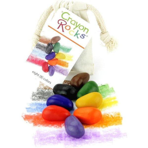 Kredki w bawełnianym woreczku - 8 kolorów Crayon Rocks