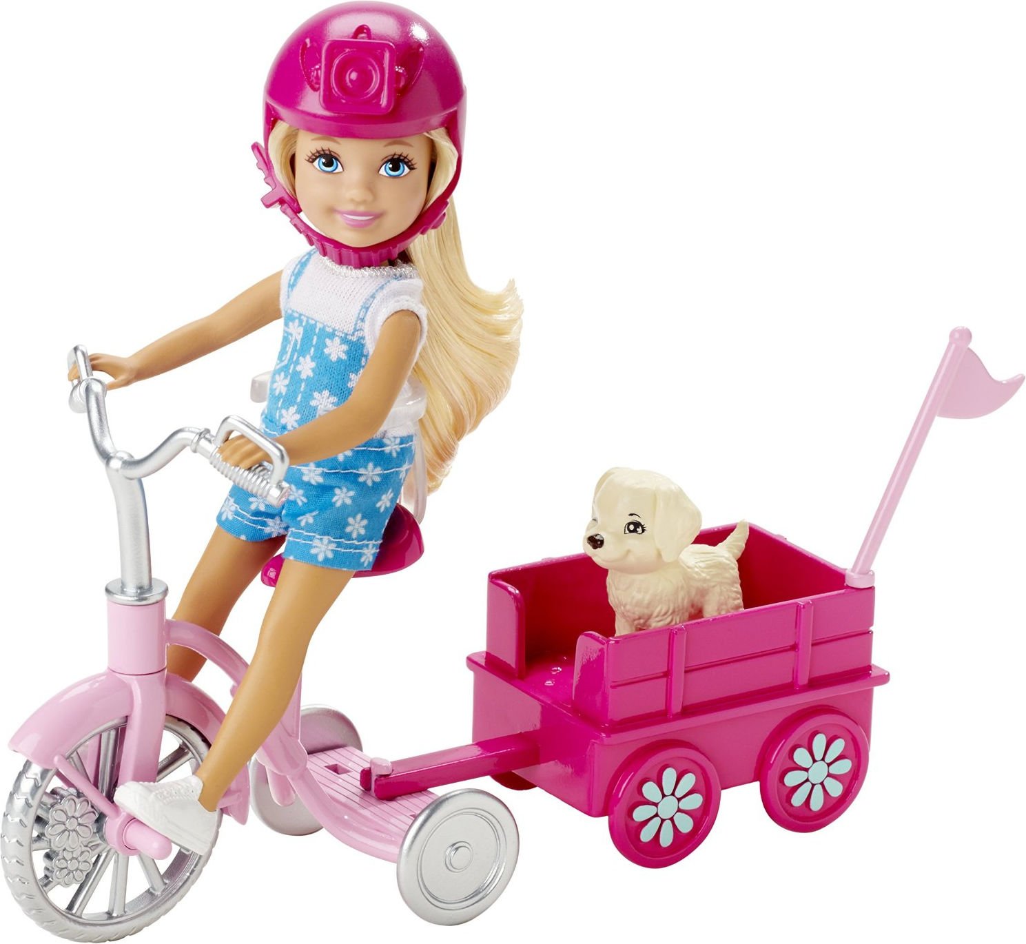 sende rulletrappe pastel Barbie Chelsea na rowerku z pieskiem Mattel - Nodik.pl