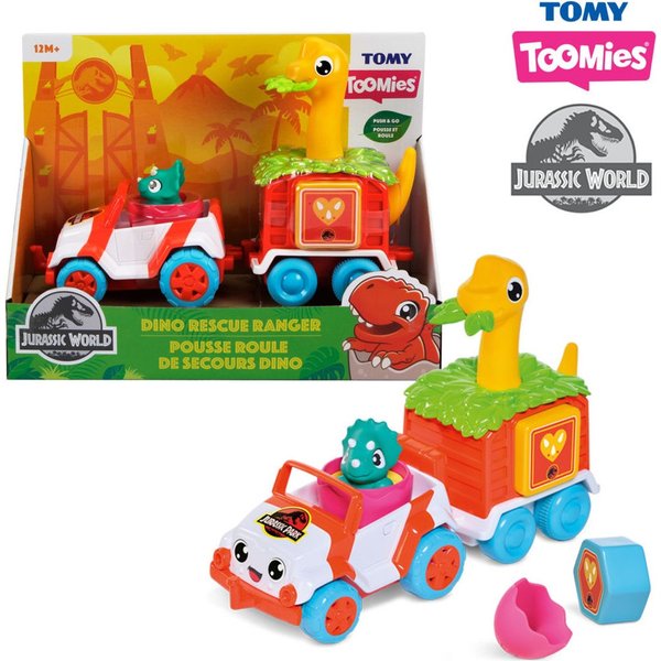 Dino jeep z przyczepą Tomy