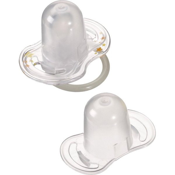 Smoczek ortodontyczny Fashion Love 0-6m 2 szt. Avent - różowy/żółty