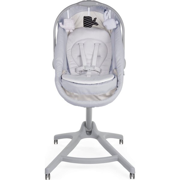Leżaczek krzesełko Baby Hug Air 6w1 z tacą i okryciem - stone