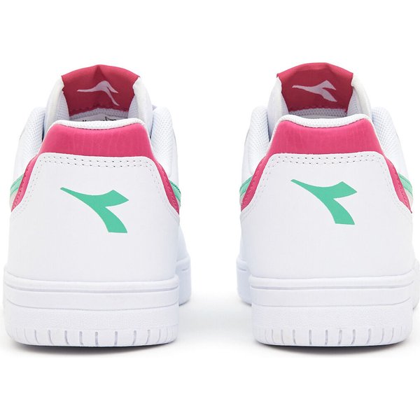 Buty Raptor Low GS Jr Diadora - białe/zielone/różowe