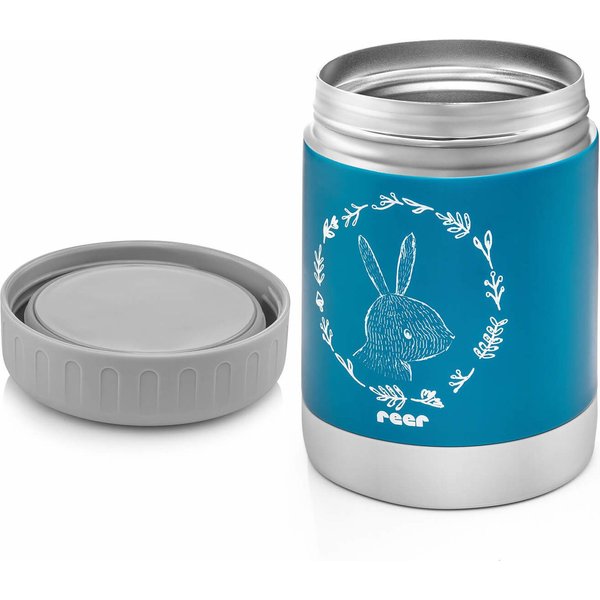 Termos obiadowy szeroki stalowy 300ml Reer - Niebieski