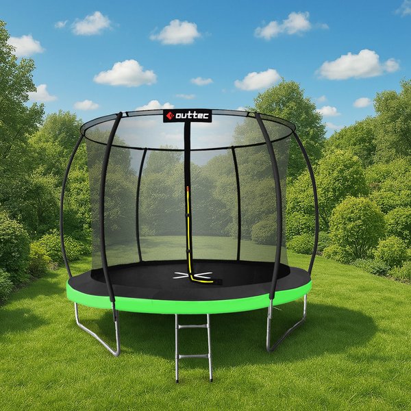 Trampolina Pumpkin 312cm 10ft Outtec - czarna/zielona