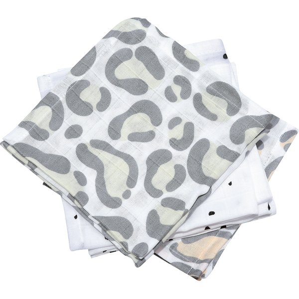 Chusteczki muślinowe bawełniane 7szt. Motherhood - ocelot łososiowy