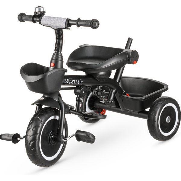 Rowerek trójkołowy 3w1 obracany Stars - grey premium