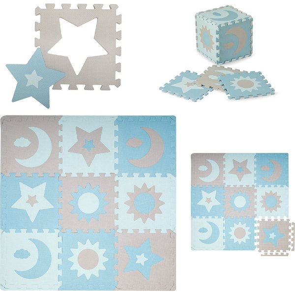 Mata, puzzle piankowe Nebe Momi - niebieski