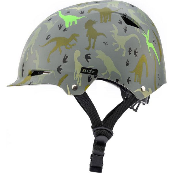 Kask rowerowy regulowany młodzieżowy KS02 Meteor - dinozaury