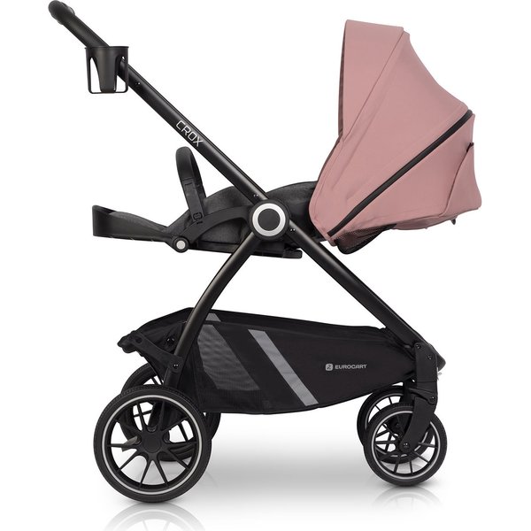 Wózek głeboko-spacerowy + torba 2w1 Euro-Cart - różowy