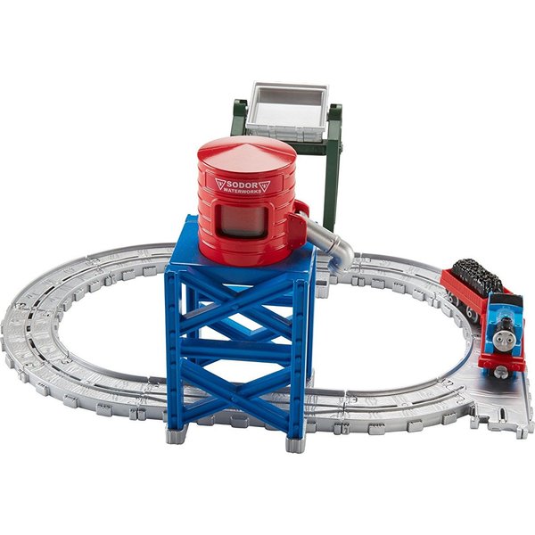 Tomek i Przyjaciele zestaw z wodną wieżą Fisher Price - Tomek z wagonikiem