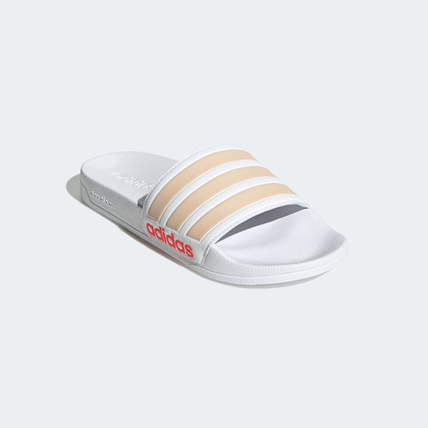 Klapki Adilette Shower Slides Wm's Adidas - cloud white/halo blush
