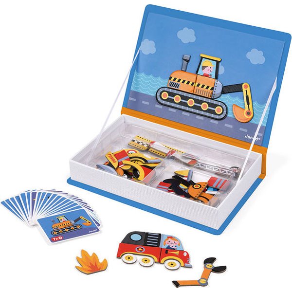 Magnetyczna układanka Magnetibook Janod - Pojazdy