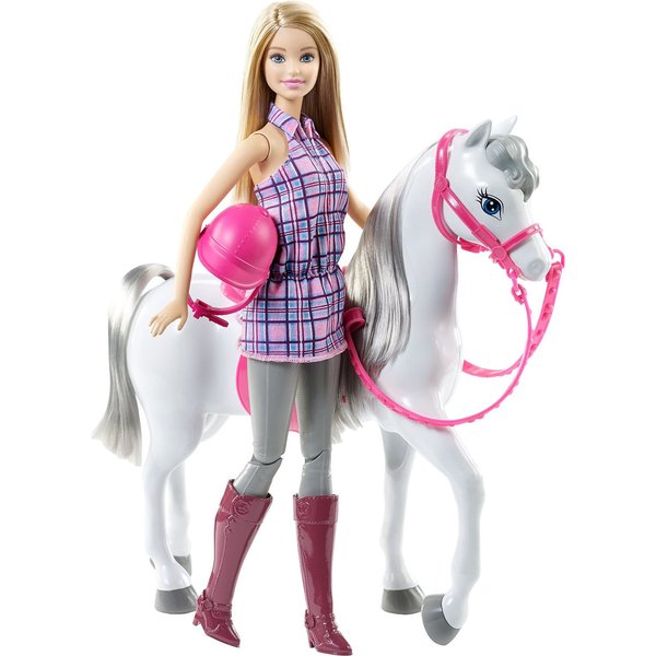 Lalka Barbie i koń Mattel
