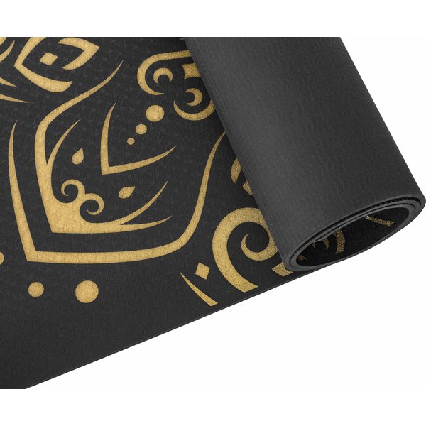 Mata do ćwiczeń, jogi TPE Mandala 0,5cm Queenfit WYPRZEDAŻ