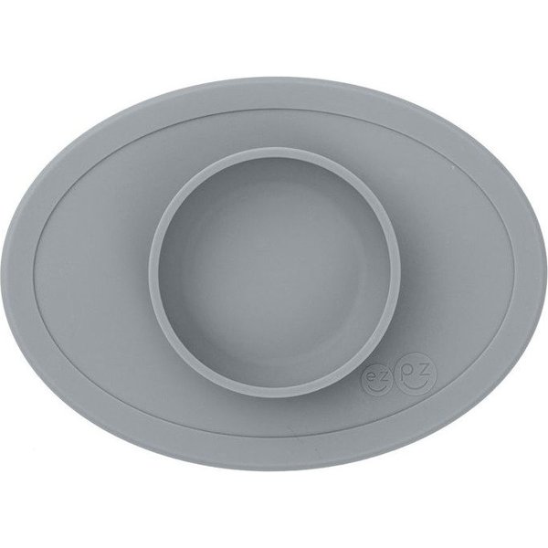 Komplet naczyń silikonowych First Foods Set EZPZ - szary