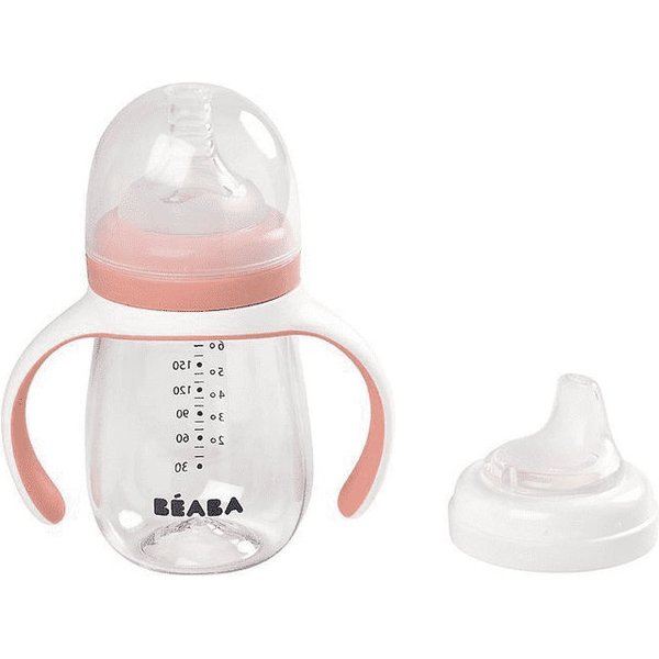 Butelka treningowa 2w1 tritanowa 210 ml Beaba - old pink