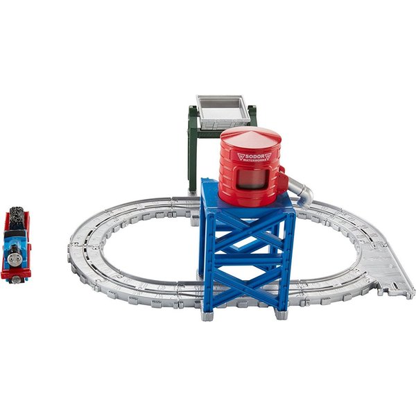 Tomek i Przyjaciele zestaw z wodną wieżą Fisher Price - Tomek z wagonikiem