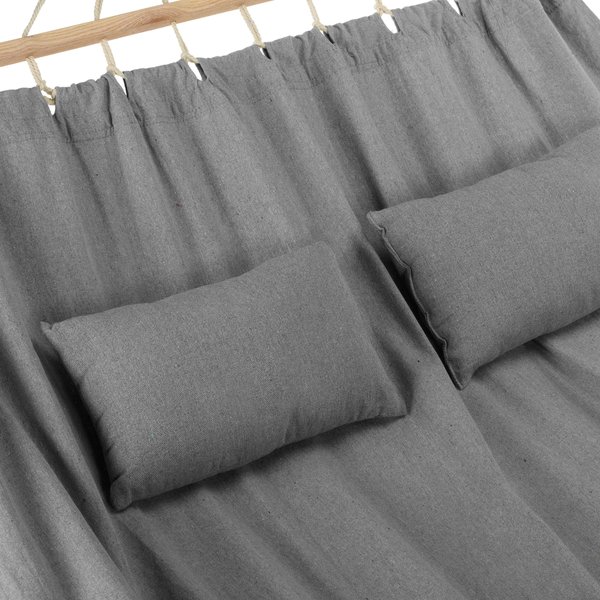 Hamak dwuosobowy z poduszkami Outtec - szary