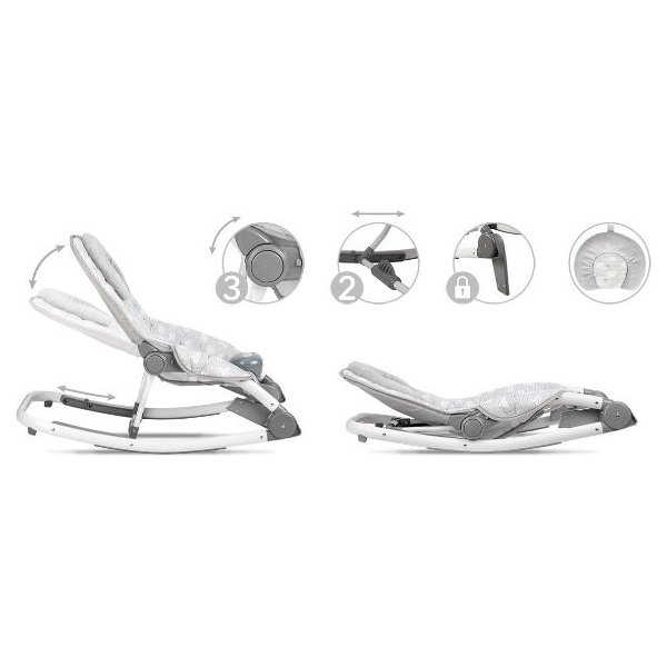 Leżaczek bujaczek z modułem sensorycznym 0-18kg Tumi Kidwell - króliczki