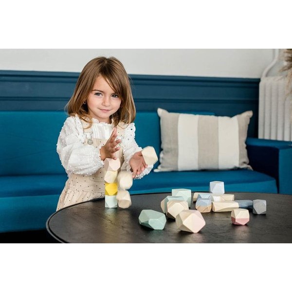 Drewniane kamyki Sweet Cocoon 20 el. Janod