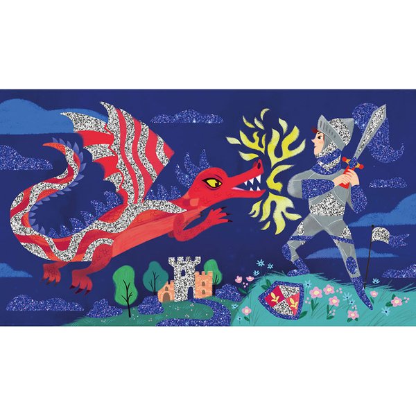 Zestaw kreatywny Brokat Bohaterowie 6+ Janod