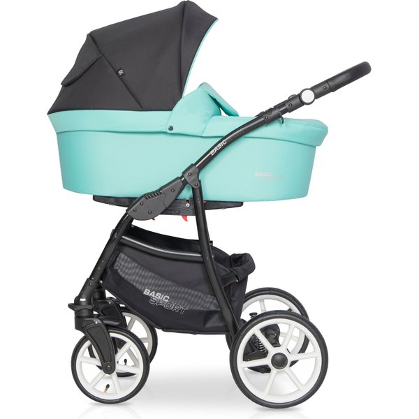 Wózek dziecięcy 2w1 z funkcją bujania Basic Sport Riko - Ceramic Green