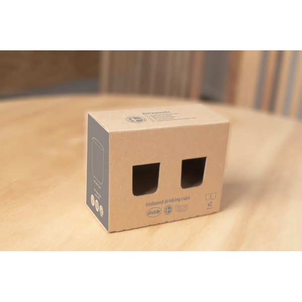 Kubek dla dzieci Tiny BioBased 2szt Dantoy - Mocca/Olive