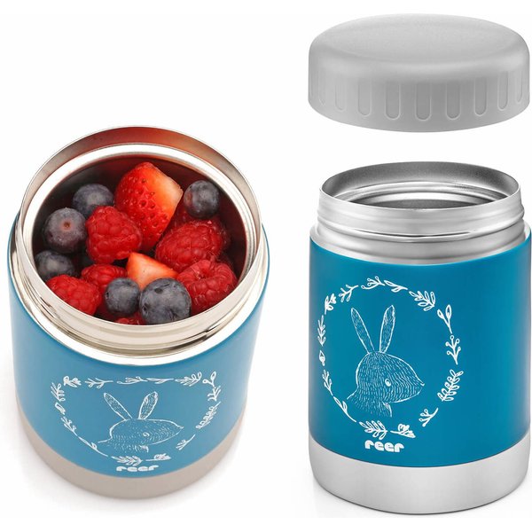 Termos obiadowy szeroki stalowy 300ml Reer - Niebieski