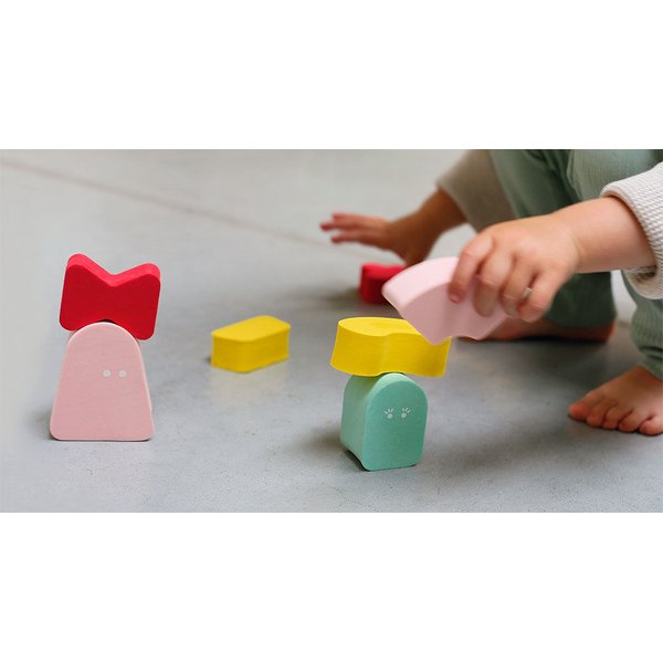 Klocki piankowe balansowe Blokki Quut - coral pink