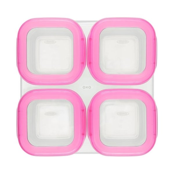 Pojemniki do zamrażania żywności 4szt Oxo - Pink