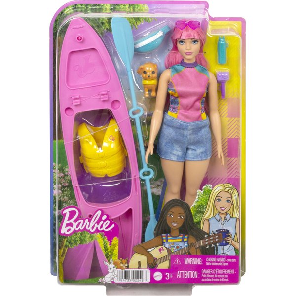 Barbie lalka Daisy na kempingu + kajak Mattel - Daisy