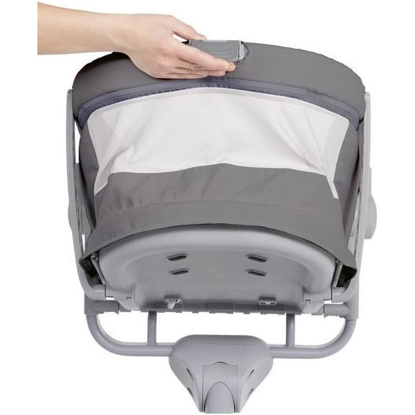 Leżaczek krzesełko Baby Hug Air 4w1 Chicco + materacyk piankowy Fiki Miki - dark grey