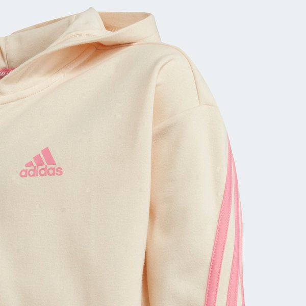 Bluza juniorska 3-Stripes Full-Zip Adidas - beżowa