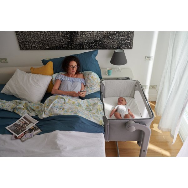 Łóżeczko dostawne Next2Me Magic Chicco - cool grey