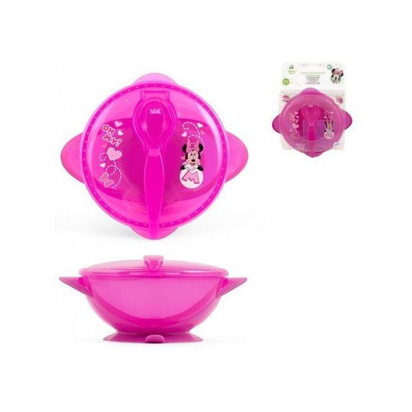 Miseczka z pokrywką i łyżeczką + kubek z uchwytami Lulabi - Myszka Minnie