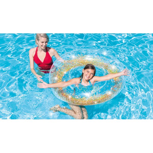 Koło do pływania brokatowe 107x27cm Intex - Sparkling