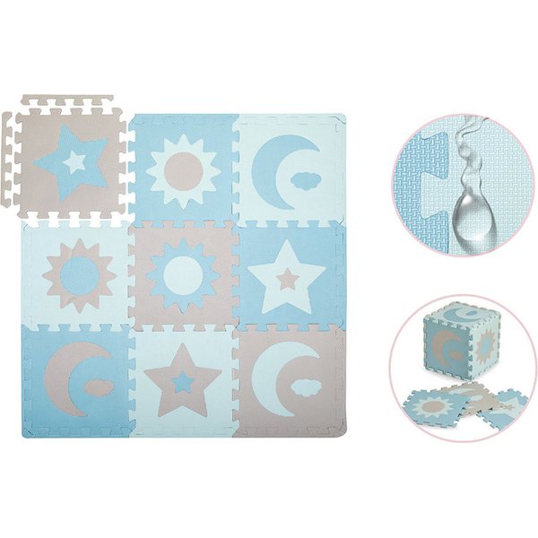 Mata, puzzle piankowe Nebe Momi - niebieski