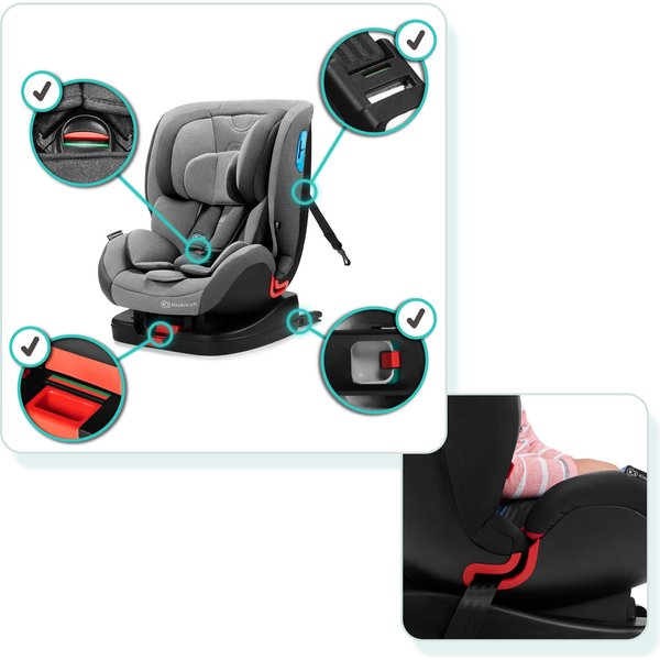 Fotelik samochodowy Vado 0-25 kg Kinderkraft - grey