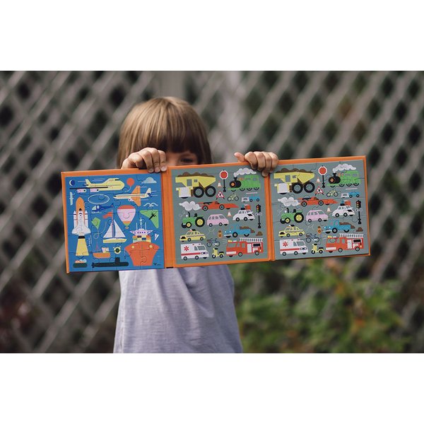 Puzzle magnetyczne 2w1 20el. 4+ Mudpuppy - środki transportu