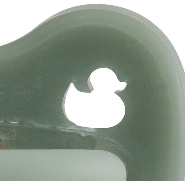 Anatomiczny smoczek kauczukowy 3-36 msc kaczuszki Hevea - zielony