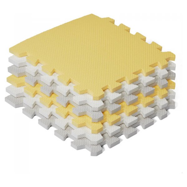 Miękka mata piankowa puzzle Luno Kinderkraft - żółty