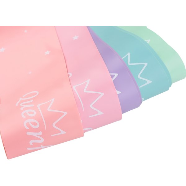 Zestaw gum oporowych do ćwiczeń 0,5-30kg 5szt Queenfit - V poziomów oporu wzór IV