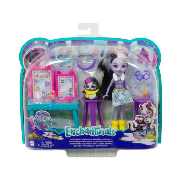 Barbie Enchantimals Lalka zimowa Mattel - zimowa toaletka