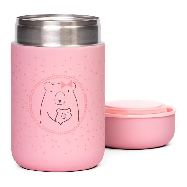 Termos na pokarm 350ml Meaningful Life Bear Suavinex - Różowy
