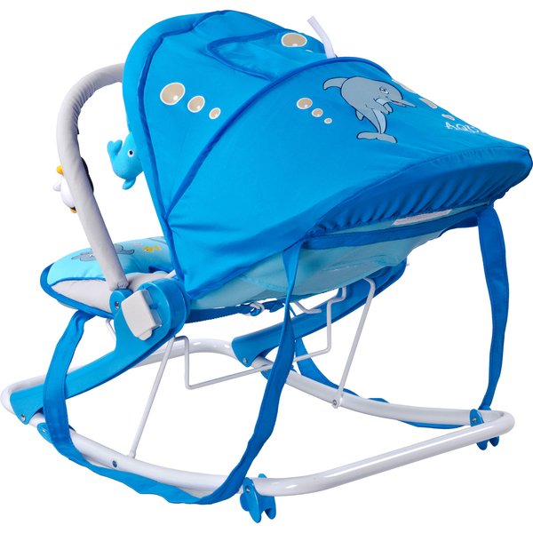 Leżaczek bujaczek Aqua Caretero - niebieski