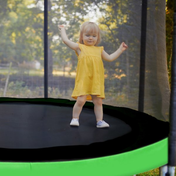 Trampolina Pumpkin 312cm 10ft Outtec - czarna/zielona