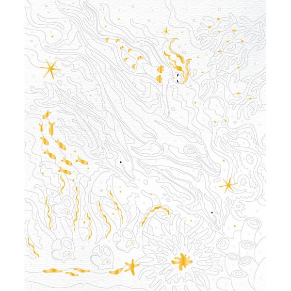 Zestaw kreatywny Malowanie po numerach 2 obrazy Janod - Delfiny