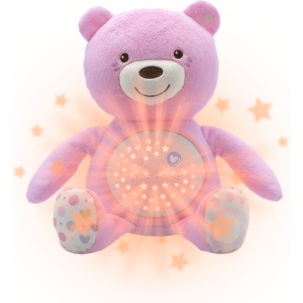 Miś z projektorem Chicco - różowy