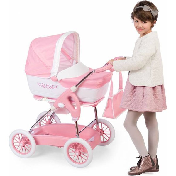 Wózek głęboki Inglesina 3w1 + torba Smoby - róż